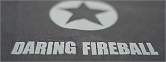 The classic Daring Fireball T-shirt