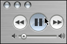 iTunes with graphite flavored toolbar buttons.