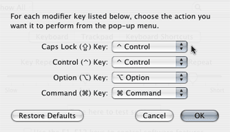 Modify the meaning of your modifier keys.