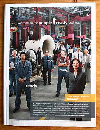 Microsoft ‘people_ready’ ad from p. 33 of the 22 May 2006 New Yorker.