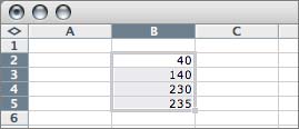 Multiple item selection in one column in Excel 2004