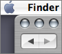 Back and Forward buttons in Finder browser windows.