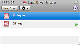 Screenshot of ExpanDrive Manager window.