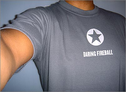 Photograph of Daring Fireball T-shirt