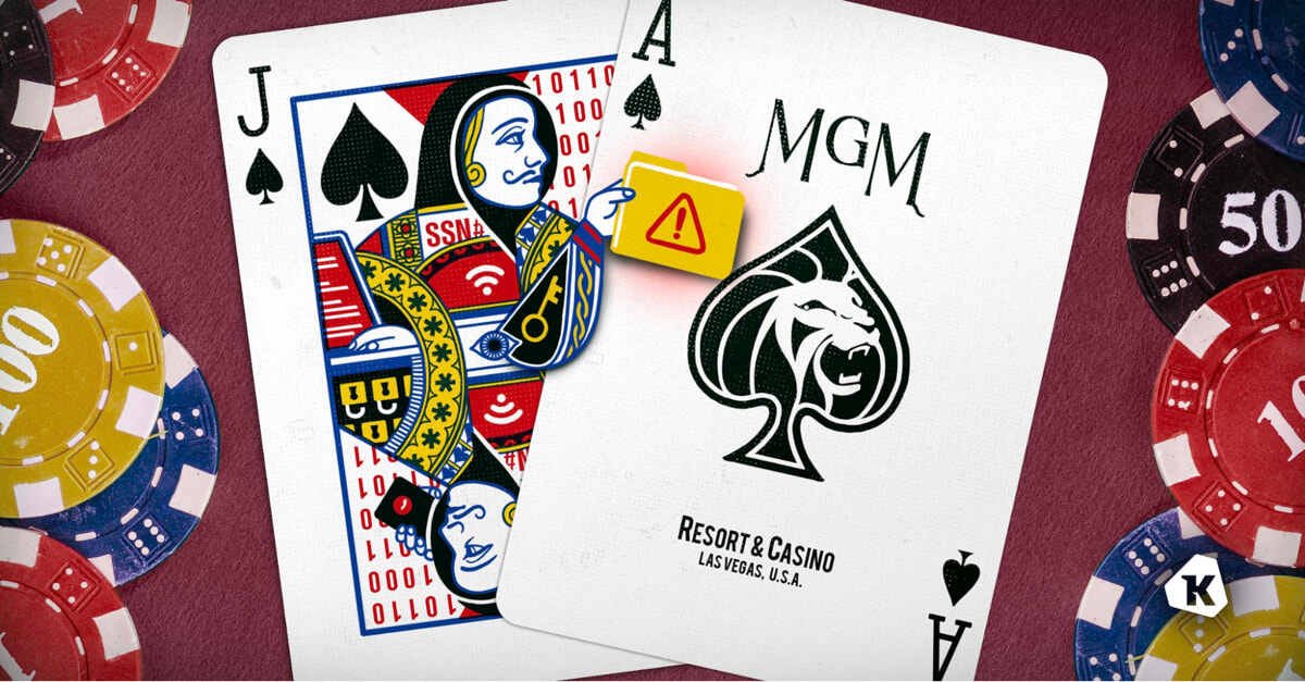 Illustration of two playing cards: the jack of spades and ace of spades, with the ace labeled “MGM”.