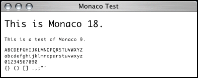 Screenshot of Monaco 9 in Safari.