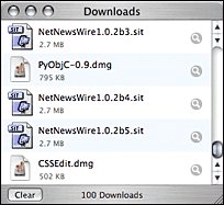 Safari's Download window