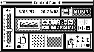 Screenshot of the original Control Panel desk accessory.