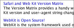 'WebKit' and 'Web Kit' appearing on the same page on the ADC web site.