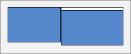 Screenshot of screen arrangement in the Displays panel of System Preferences, with the smaller screen on the left.