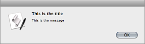 Screenshot of the Standard Additions “display alert” dialog box.