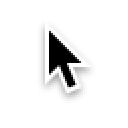 Mac OS X arrow cursor at retina display resolution.