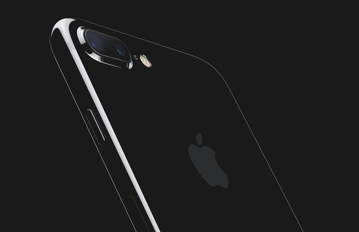 Apple promotional photo of a jet back iPhone 7 Plus.