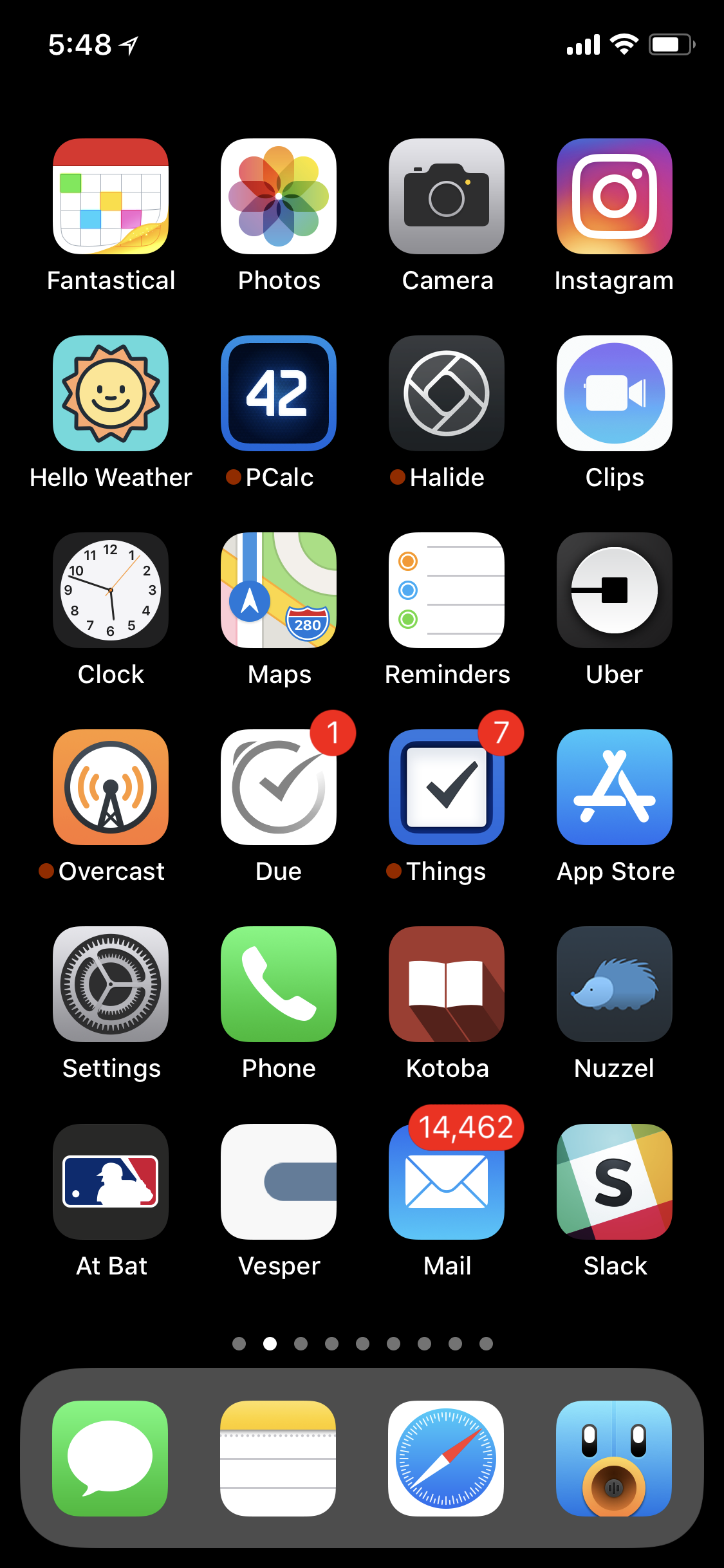 John Gruber's iPhone home screen