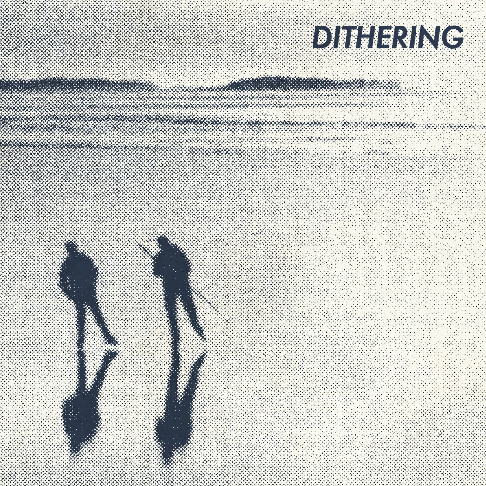February 2022 cover art for Dithering, depicting two people skating together across a frozen pond.