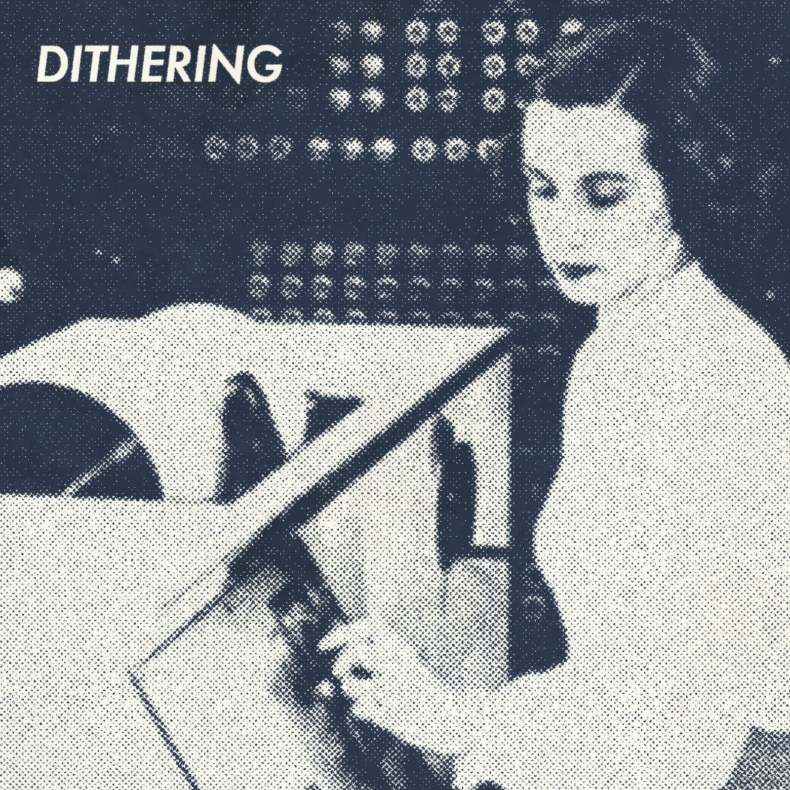 February 2023 cover art for Dithering, depicting a woman, circa the mid-20th century, at a large computer terminal/printer of some sort. She is quite dapperly put together.