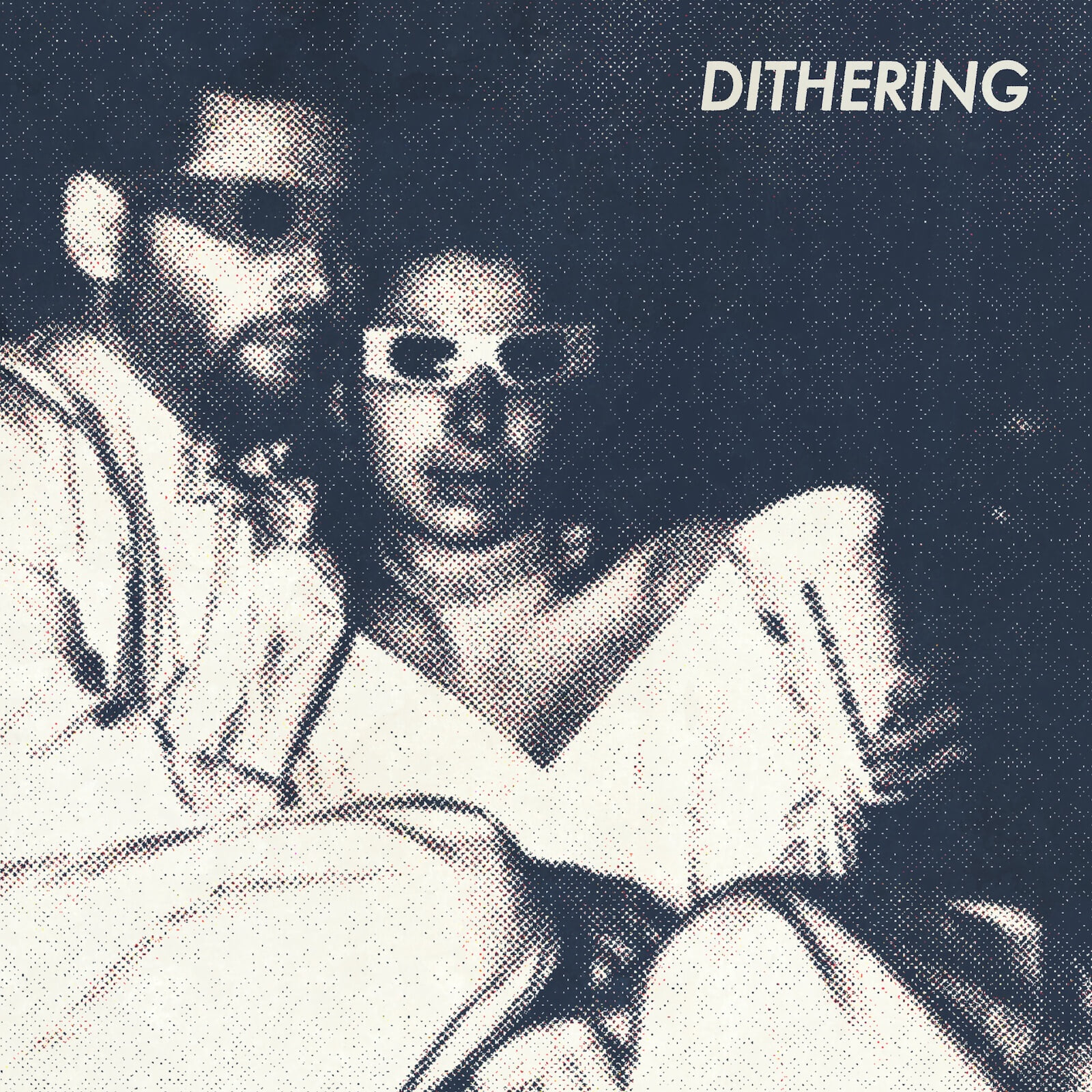 June 2023 cover art for Dithering, depicting a couple cuddling in a movie theater while wearing 3D glasses.