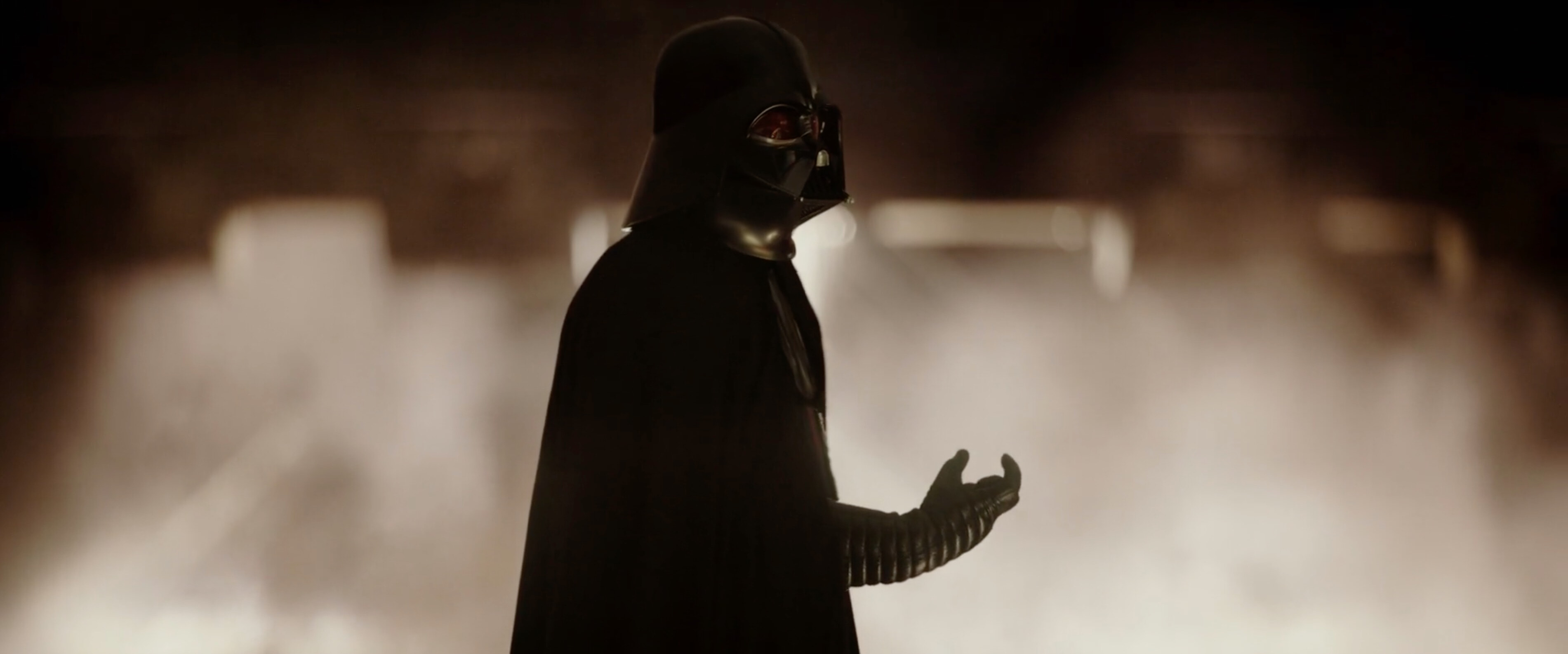 Darth Vader in “Rogue One”, pinching his finger and thumb to choke a colleague to teach him a friendly lesson.