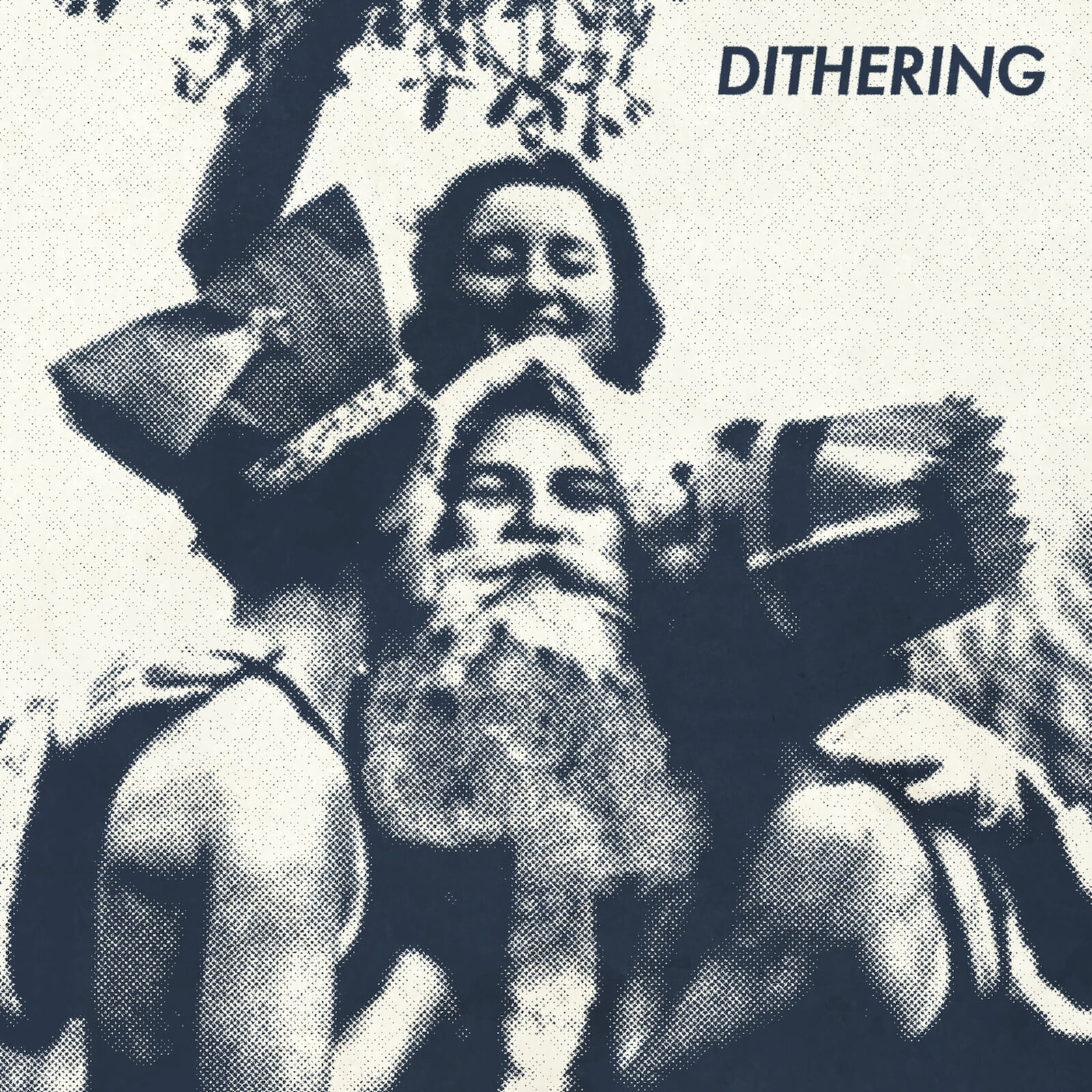The December 2025 cover art for Dithering, showing a man dressed as Santa Claus getting a kiss on the cheek under some mistletoe.