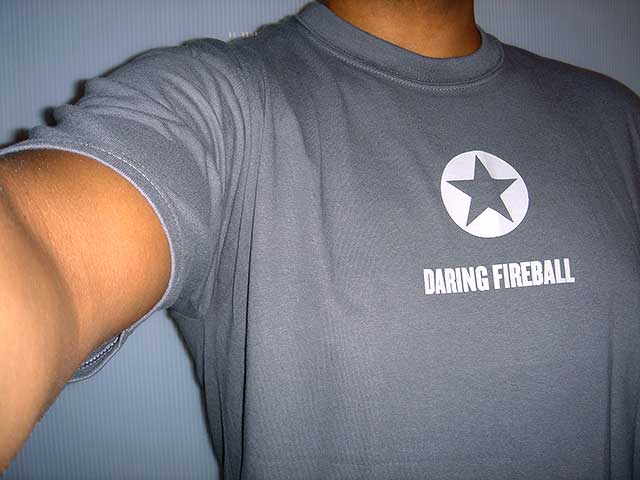 Photograph of Daring Fireball T-shirt